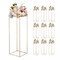 Gold Metal Rectangular Cubic Floral Stand 10PCS for Event Decor